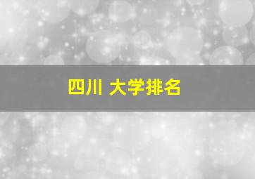 四川 大学排名